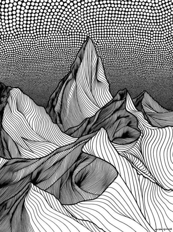 Coloriage Psychédélique basique