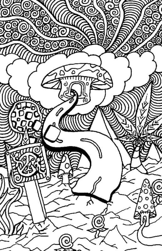 Coloriage Psychédélique chez enfant