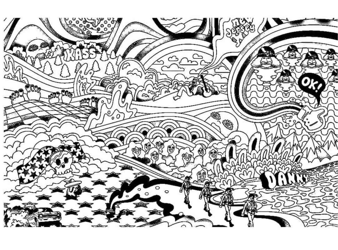 Coloriage Psychédélique chez enfants