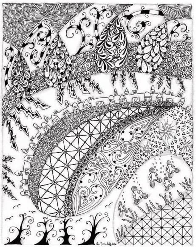 Coloriage Psychédélique imprimable