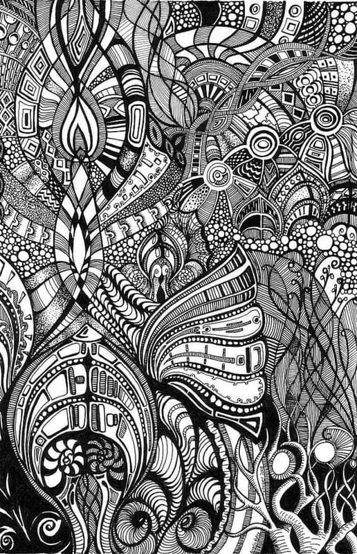 Coloriage Psychédélique imprimable pour les enfants