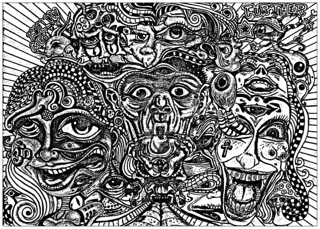 Coloriage Psychédélique pour enfants