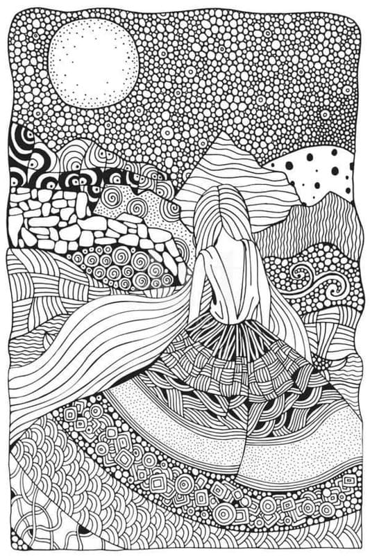 Coloriage Psychédélique simple