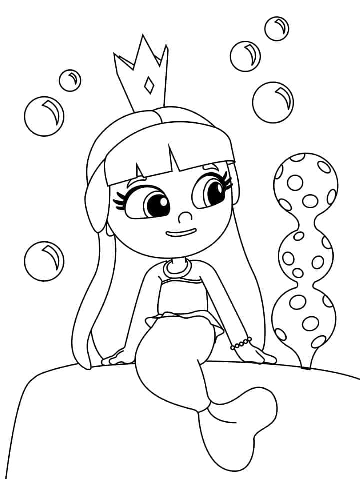 Coloriage Talia Et Le Royaume Arc-en-ciel chez enfant