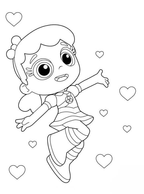 Coloriage Talia Et Le Royaume Arc-en-ciel mignon