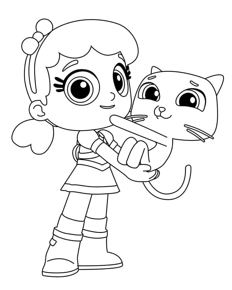 Coloriage Talia Et Le Royaume Arc-en-ciel pour les enfants