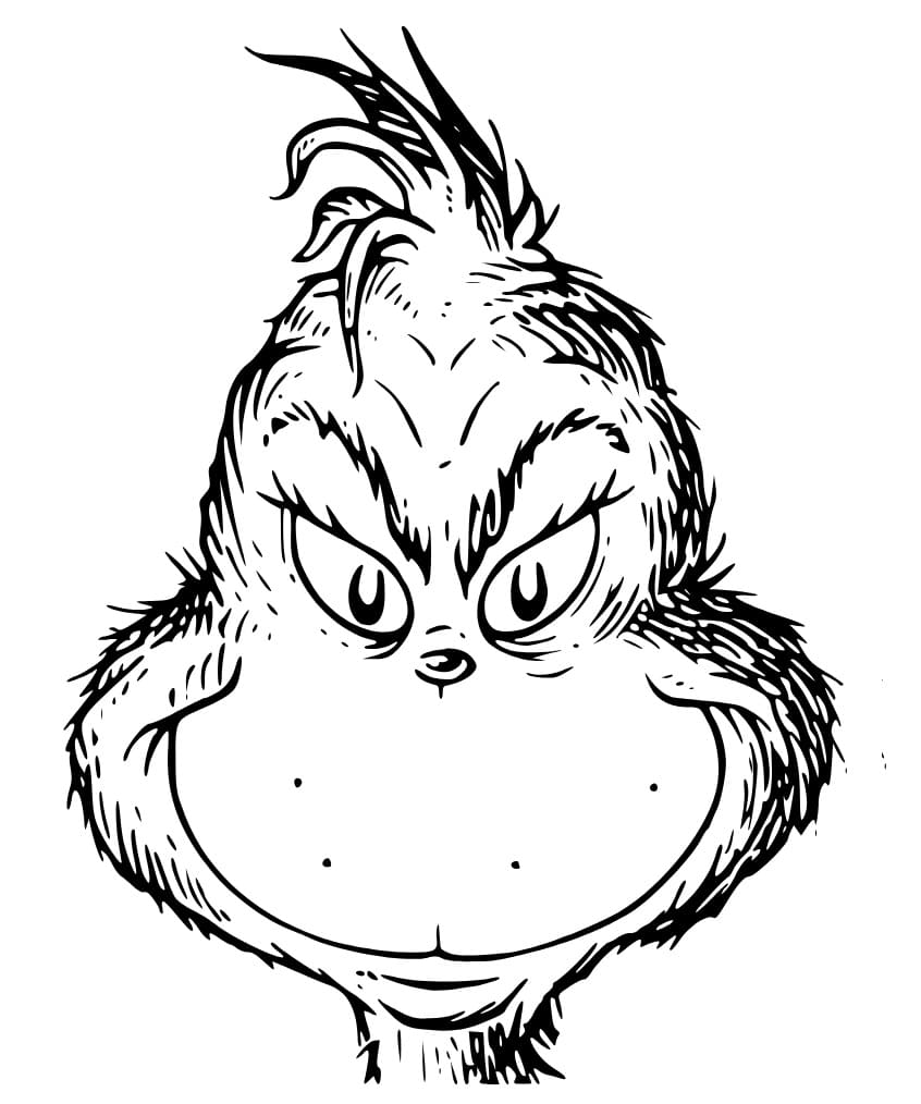 Bojanke Crtanje Grinch lica