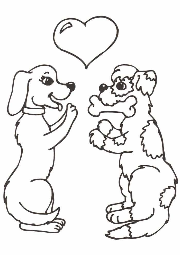 Dva Psa coloring page