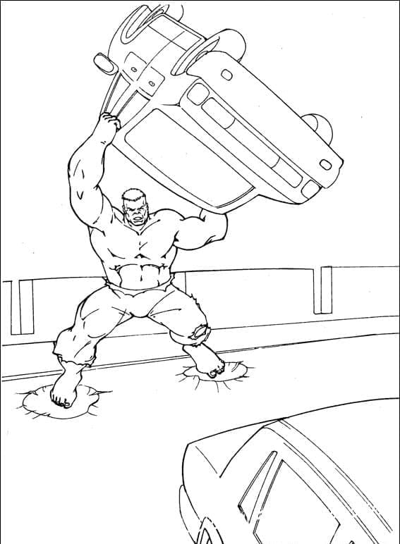 Bojanke Hulk drži sliku automobila