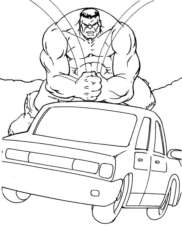 Bojanke Hulk i auto
