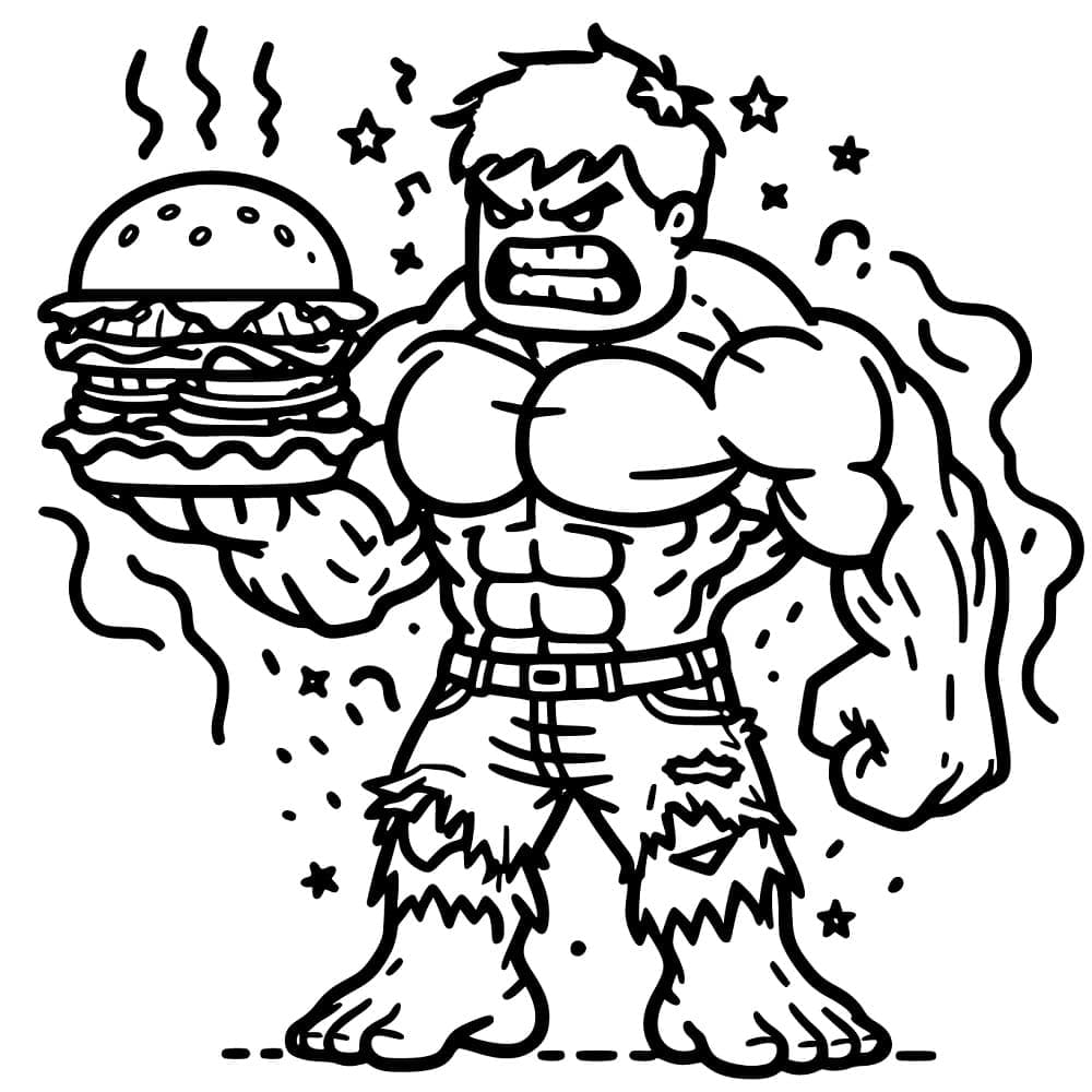 Bojanke Hulk s hamburgerom