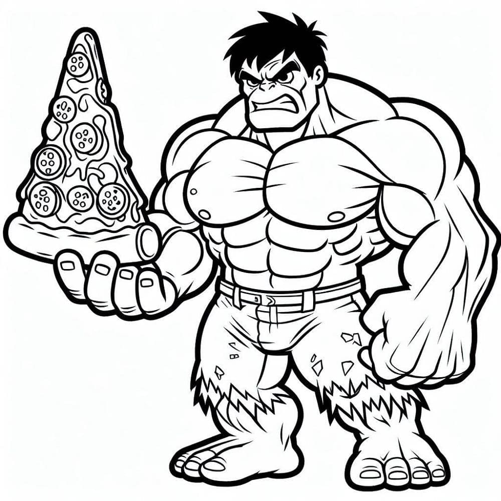 Bojanke Hulk s pizzom