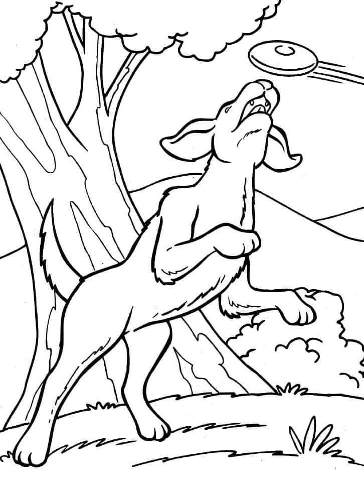Jedan Razigrani Pas coloring page