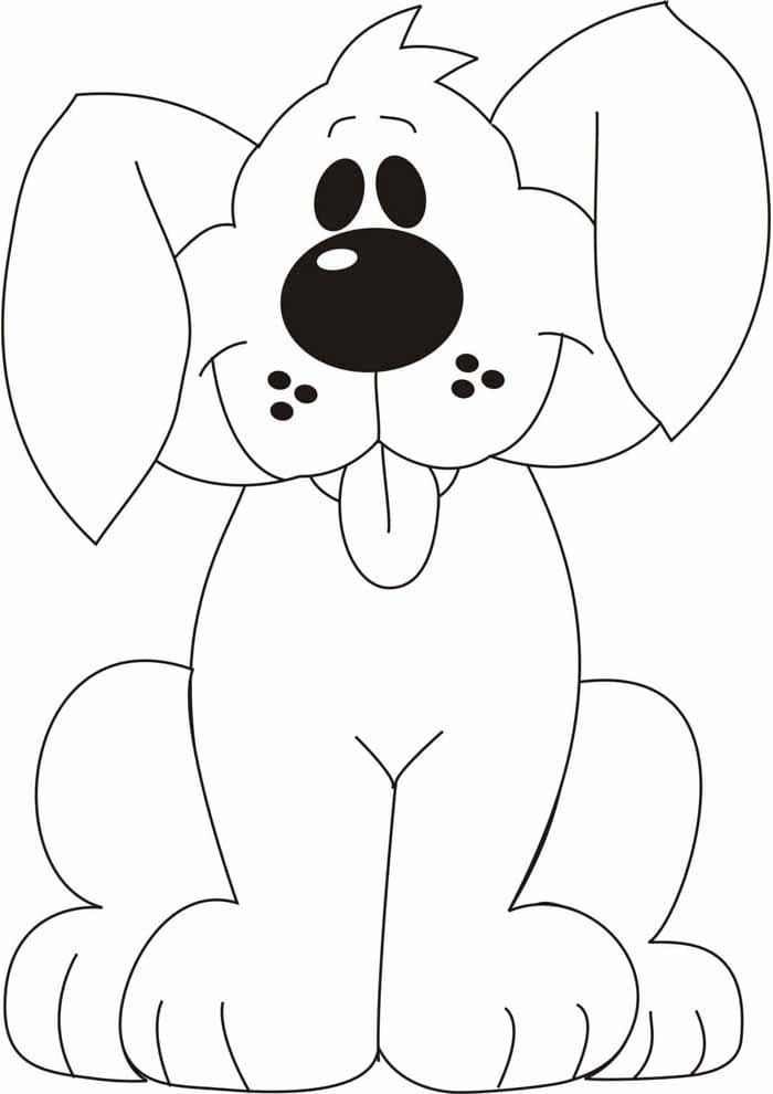 Jednostavan Pas coloring page