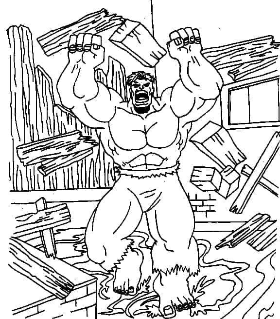 Bojanke Jednostavna slika Hulk