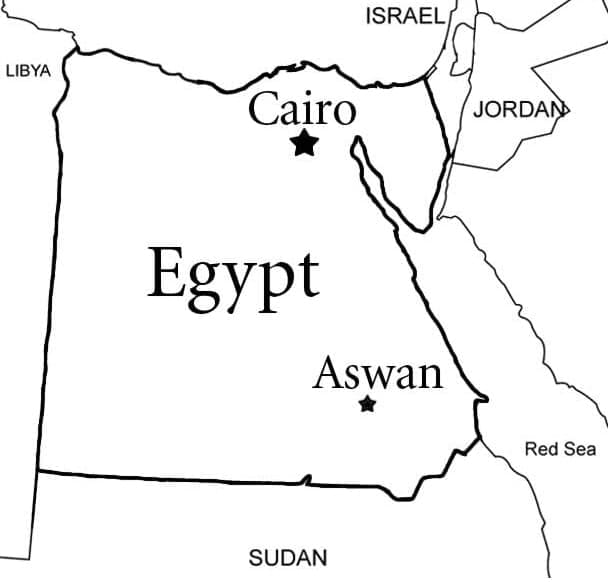 Bojanke Karta Egypt za besplatni ispis