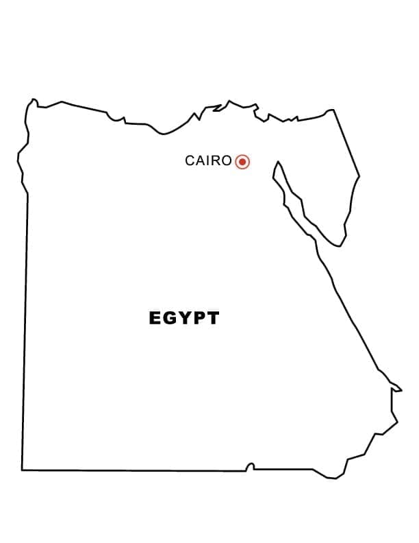 Bojanke Karta Egypt za ispis