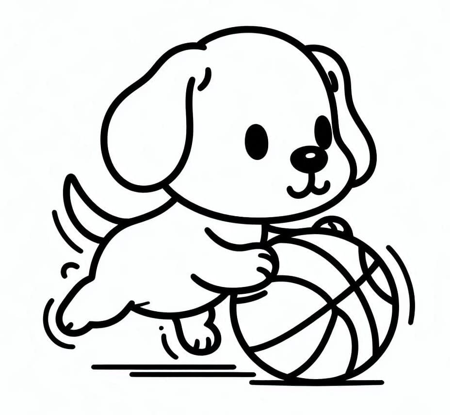 Pas Igra Košarku coloring page