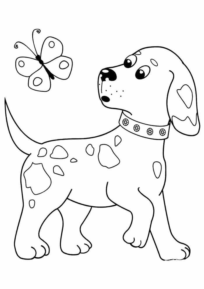 Pas i Leptir coloring page