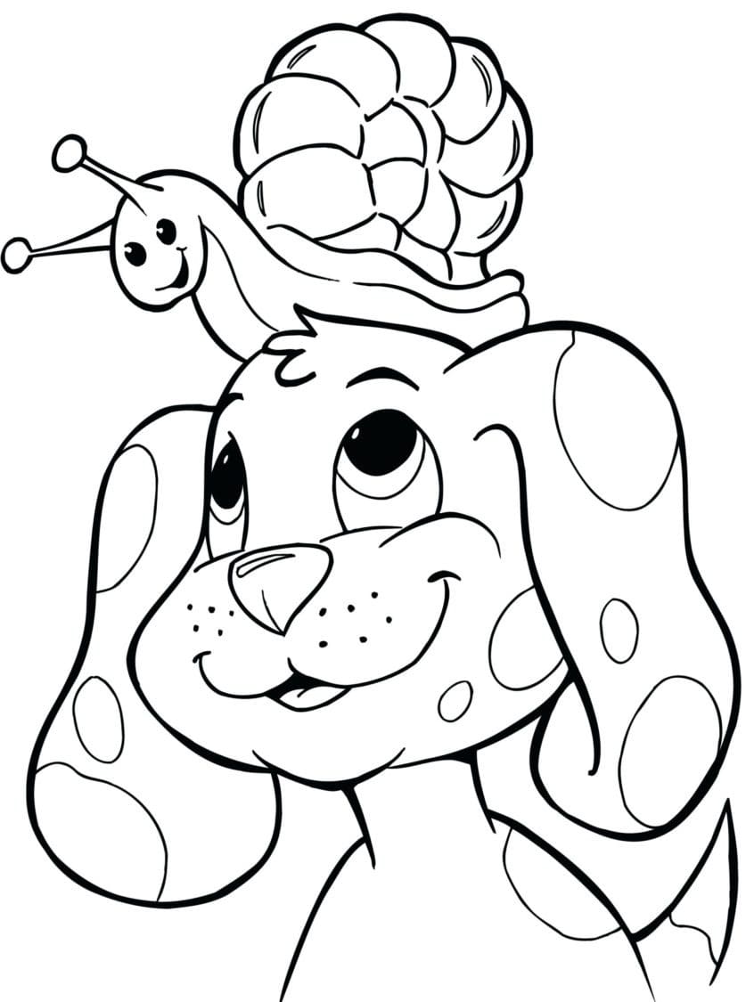 Pas i Puž coloring page