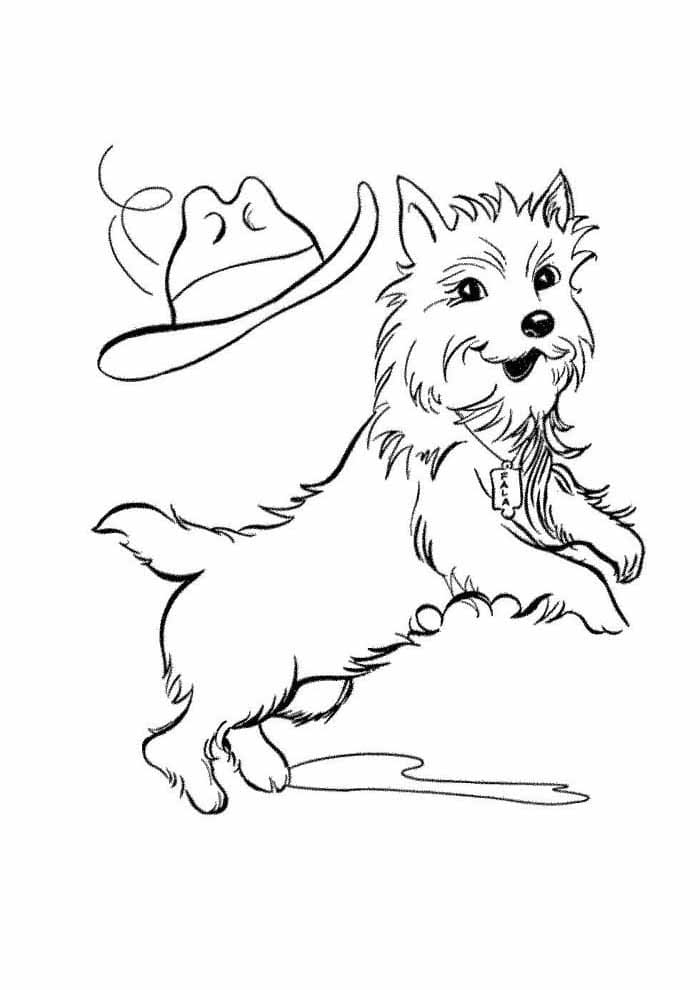 Razigrani Pas coloring page