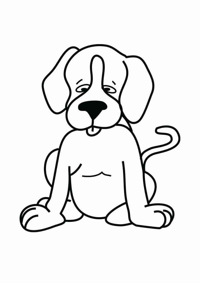 Tužni Pas coloring page