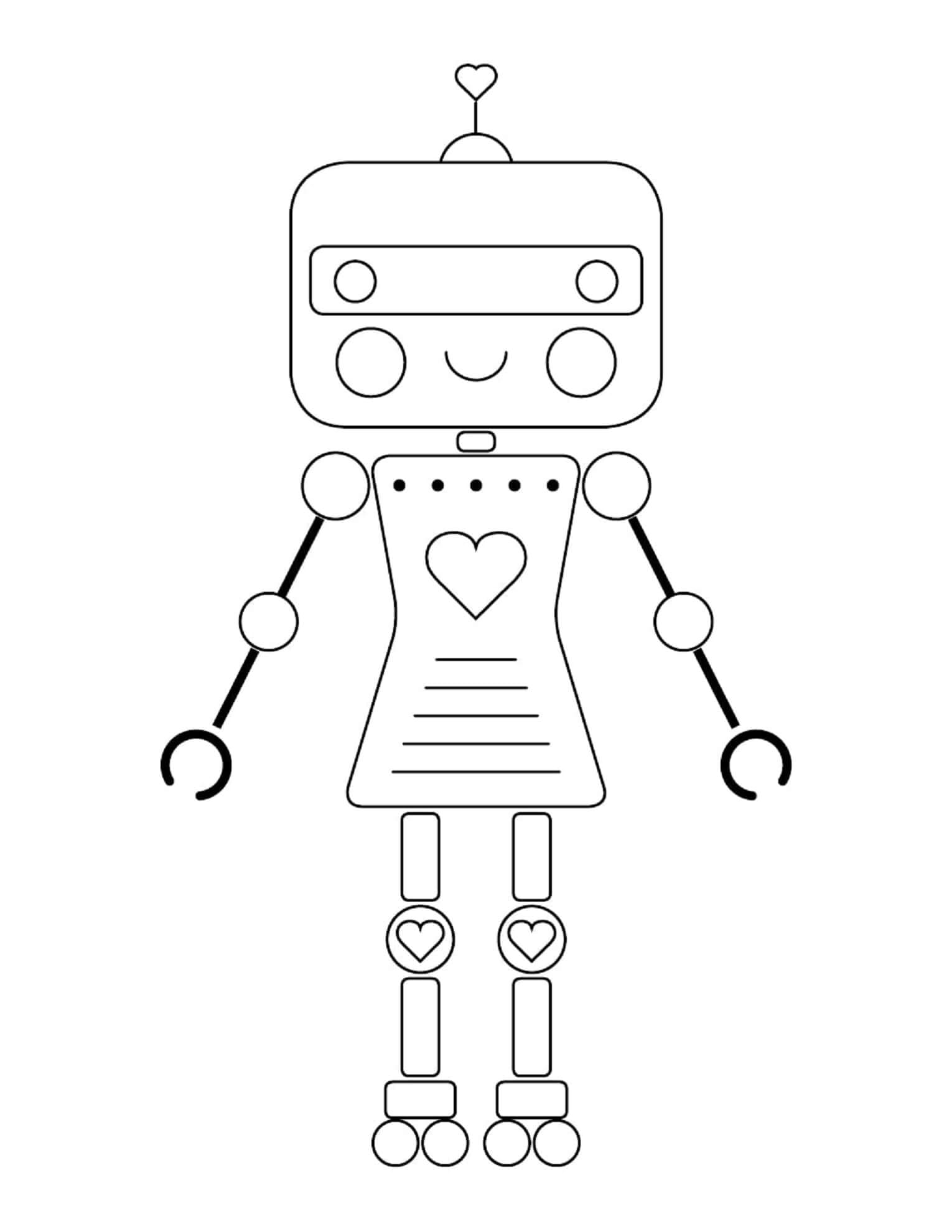Bojanke Nasmiješena djevojka Robot