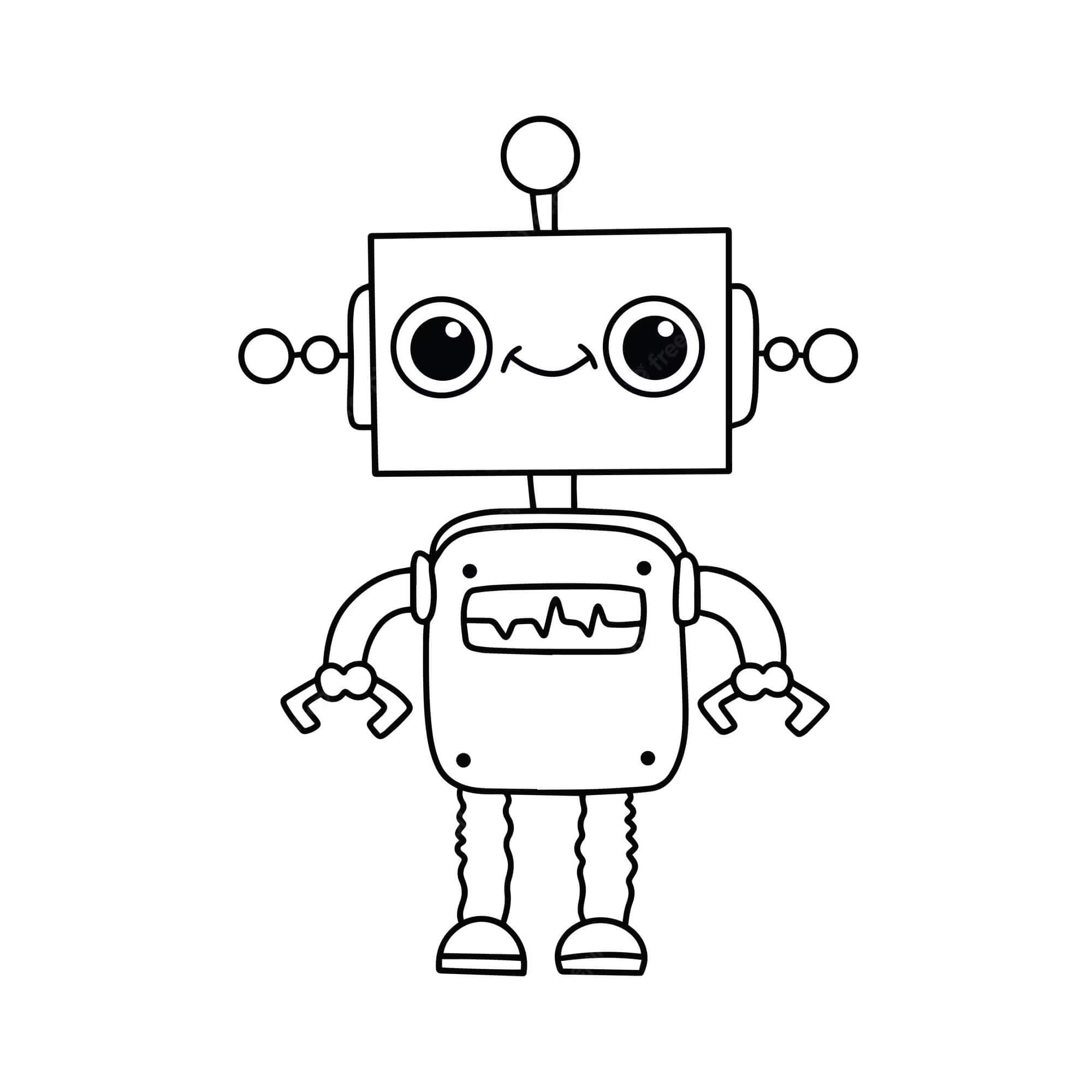 Bojanke Nasmiješeni slatki robot
