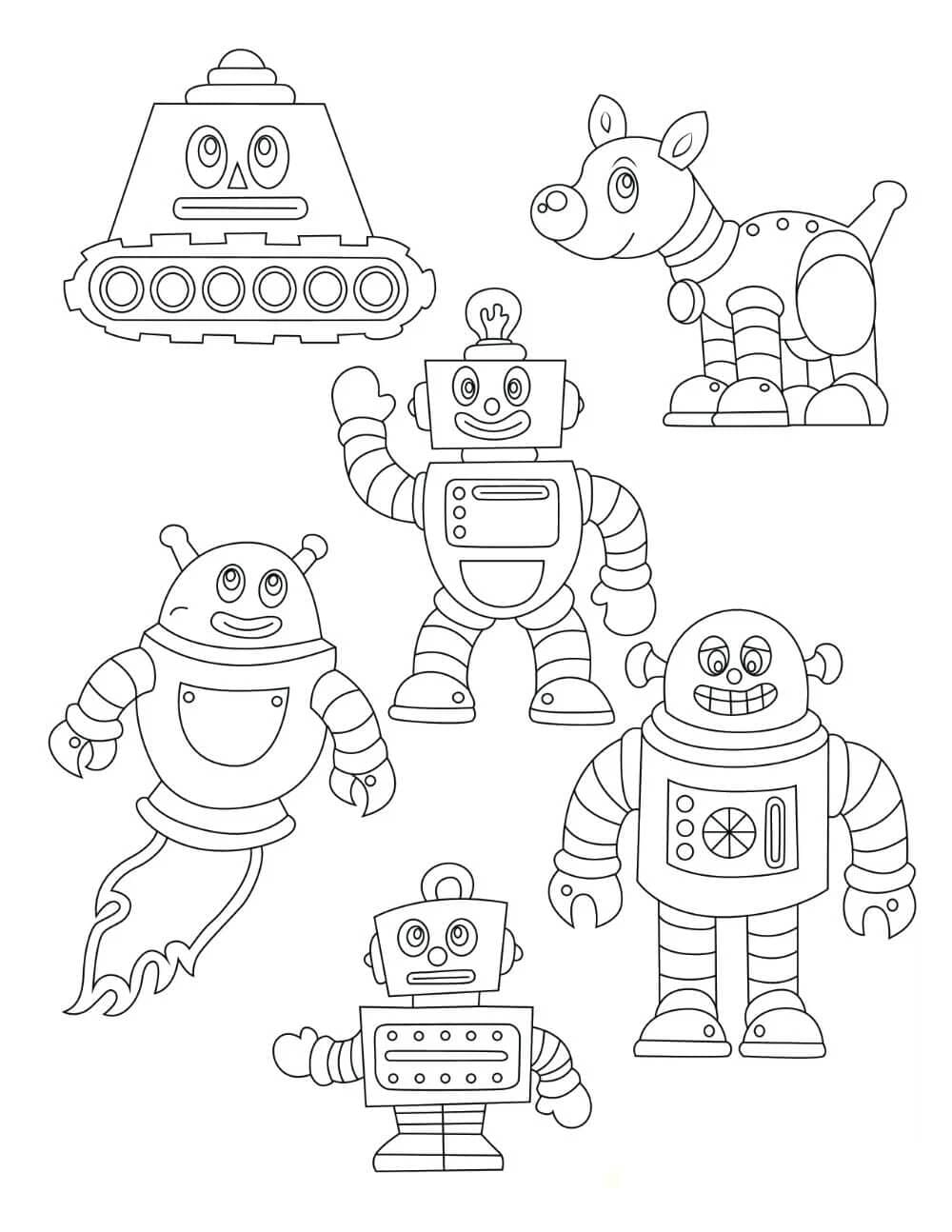 Bojanke Šest robota