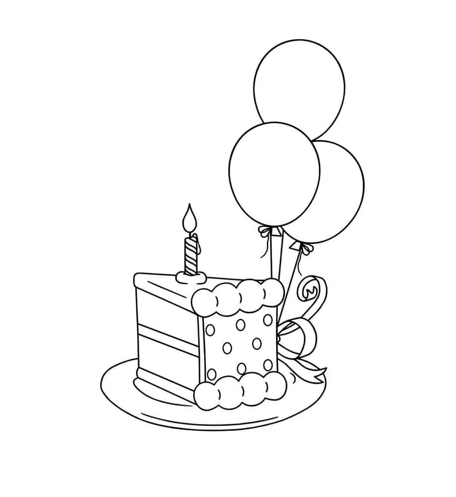 Bojanke Komad torte i kuglice
