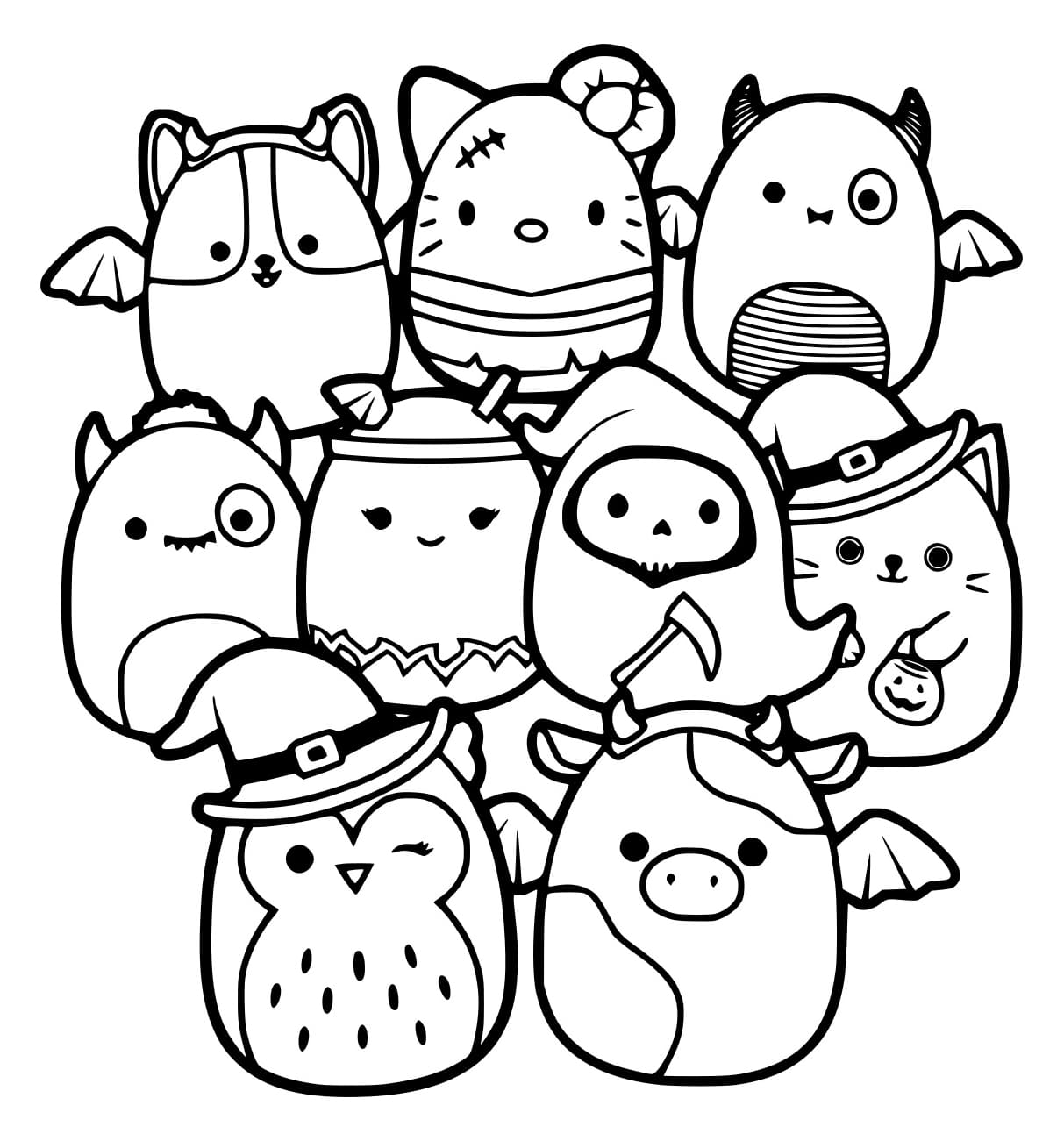 Bojanke Squishmallows Halloween