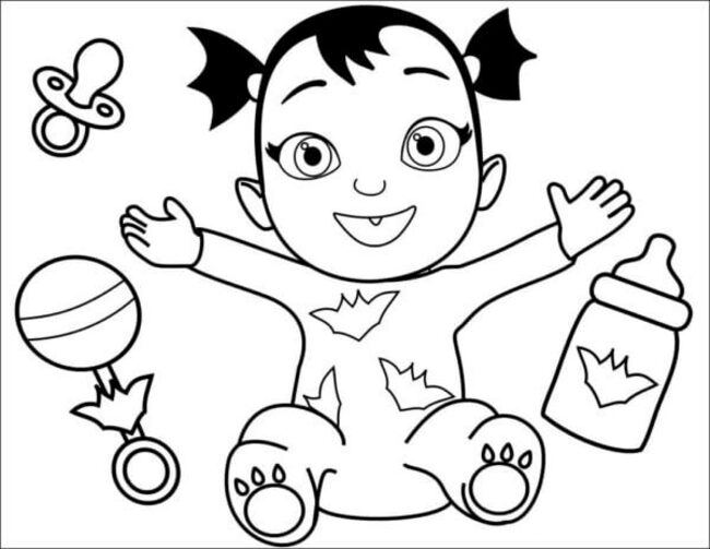 Bojanke Beba Vampirina sa svojim omiljenim zvečkama