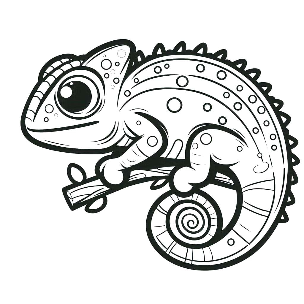 Bojanke Nacrtaj kameleon 2