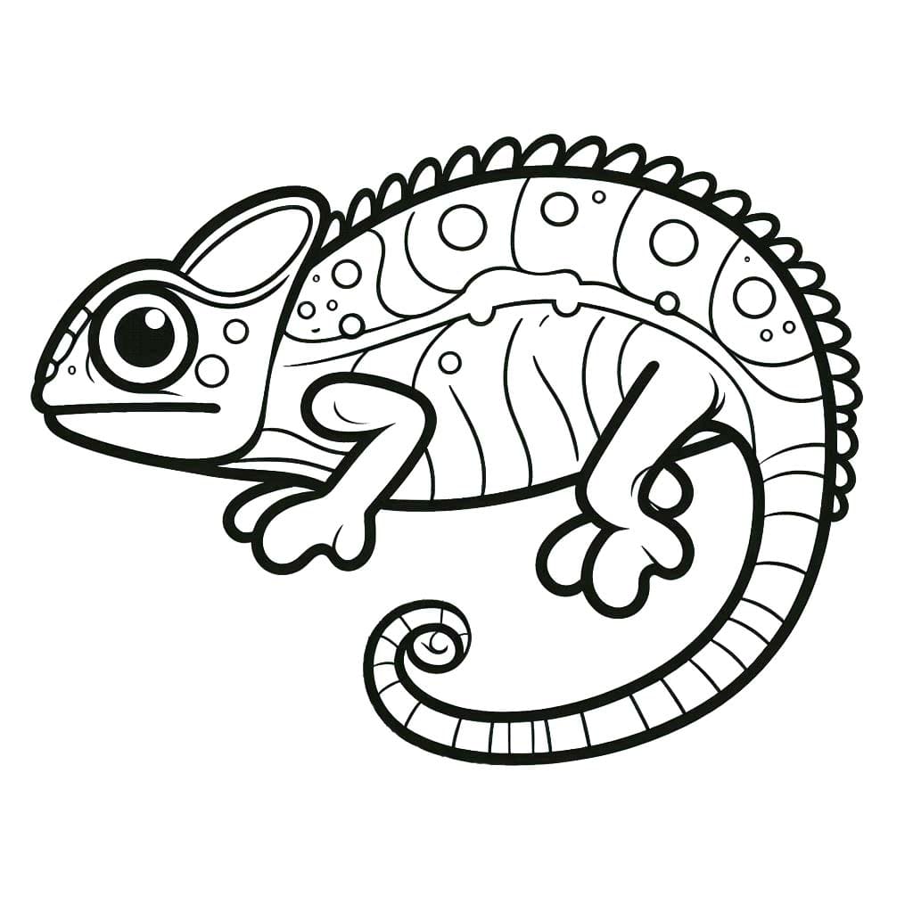 Bojanke Nacrtaj kameleon 3