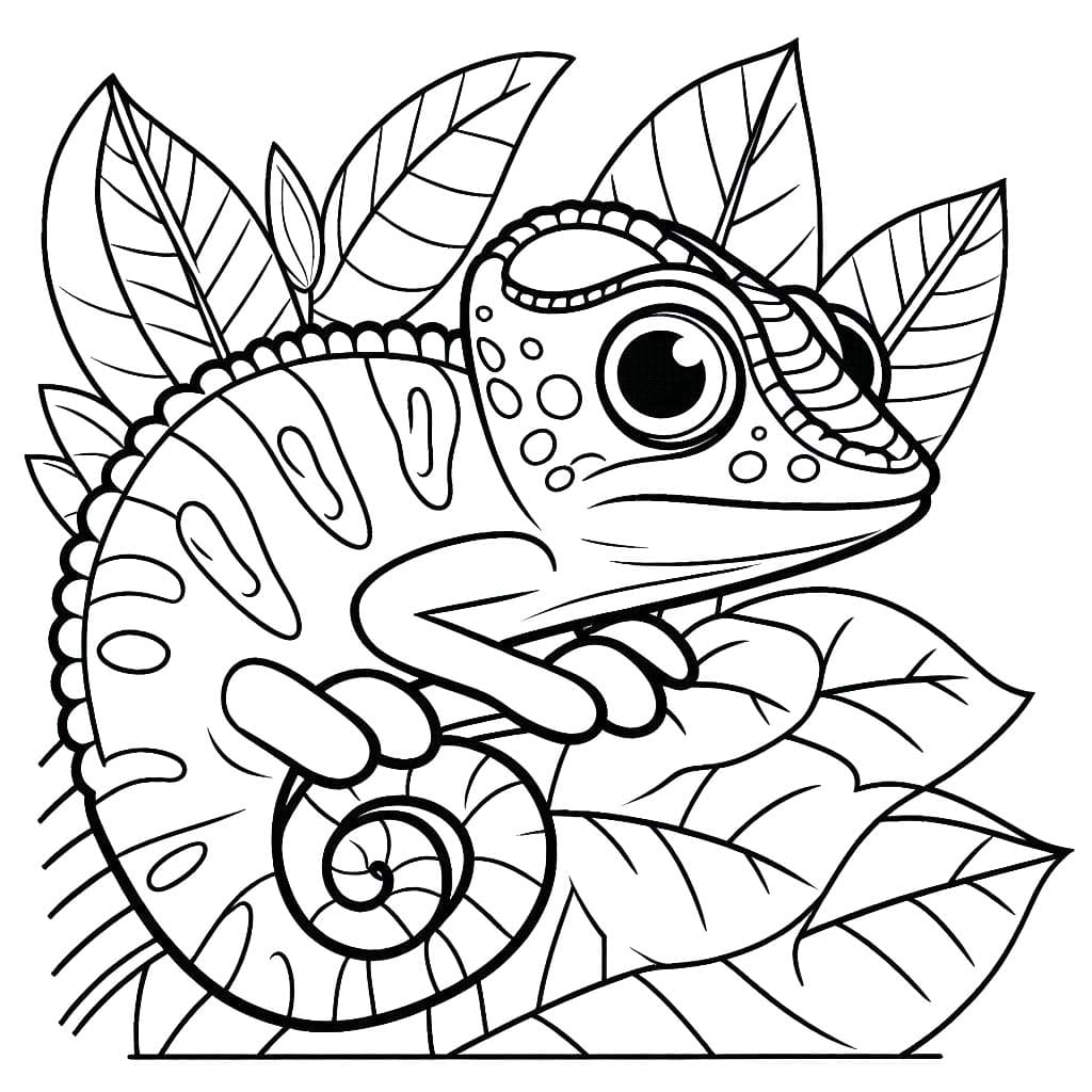 Bojanke Nacrtaj kameleon 4