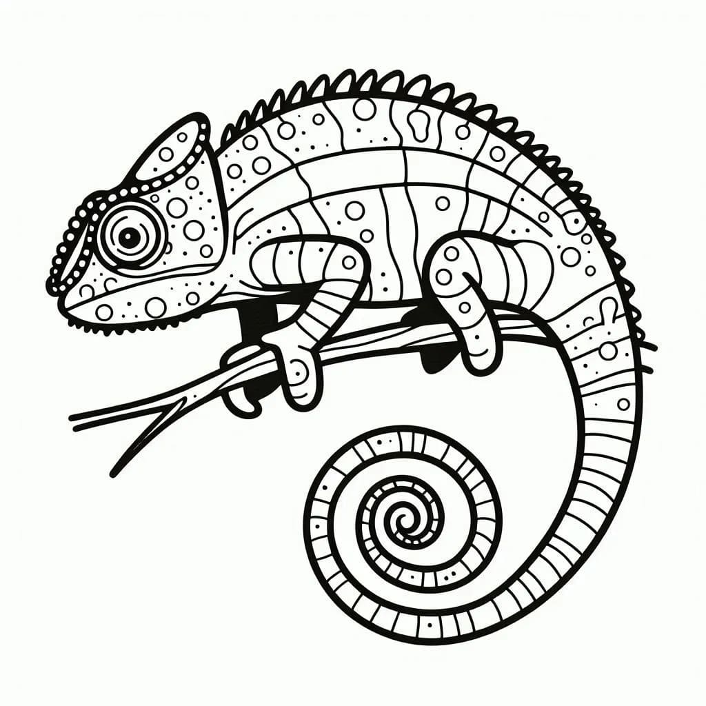 Bojanke Nacrtaj kameleon 5
