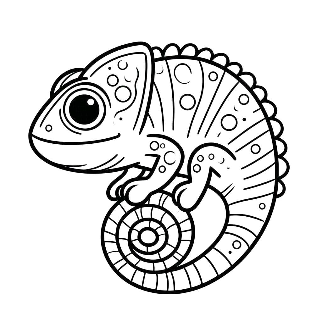 Bojanke Nacrtaj kameleon 6