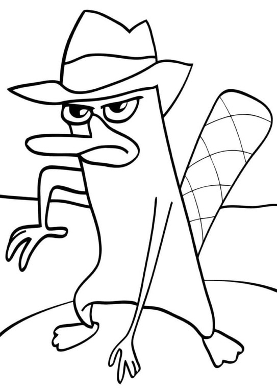 Bojanke Crtanje Agent P iz Phineas i Ferb
