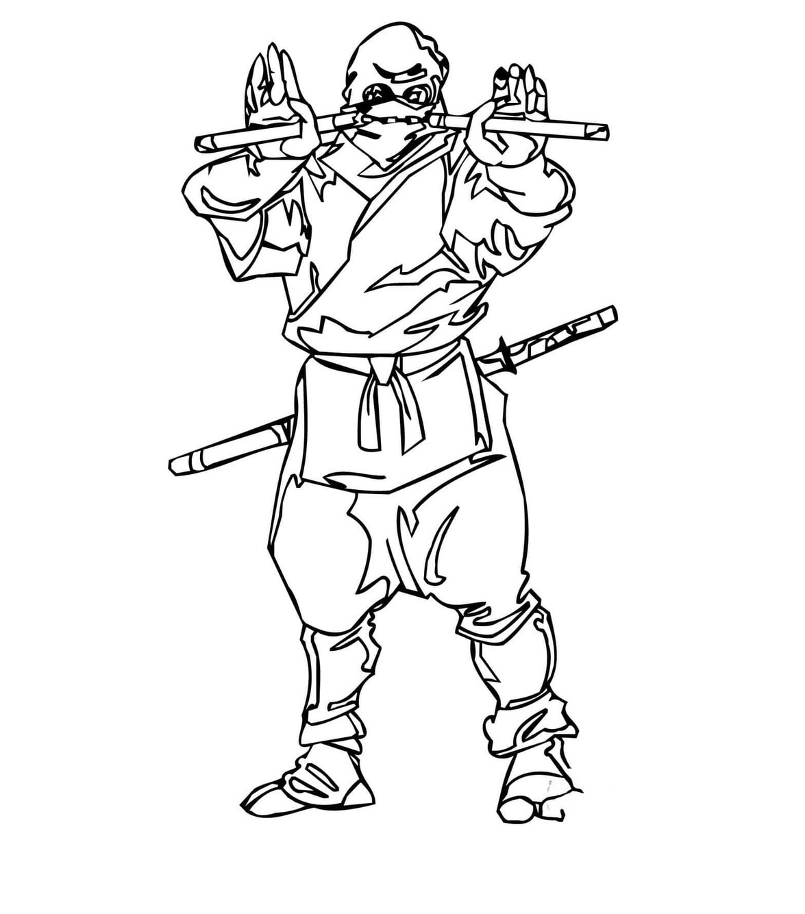 Bojanke Crtanje ninja kod djece