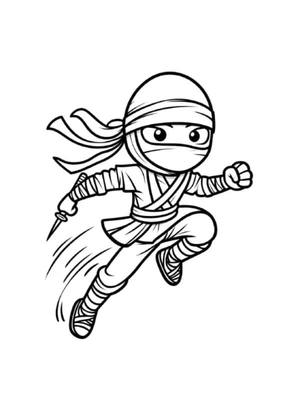 Bojanke Crtanje ninja za ispis kod djece