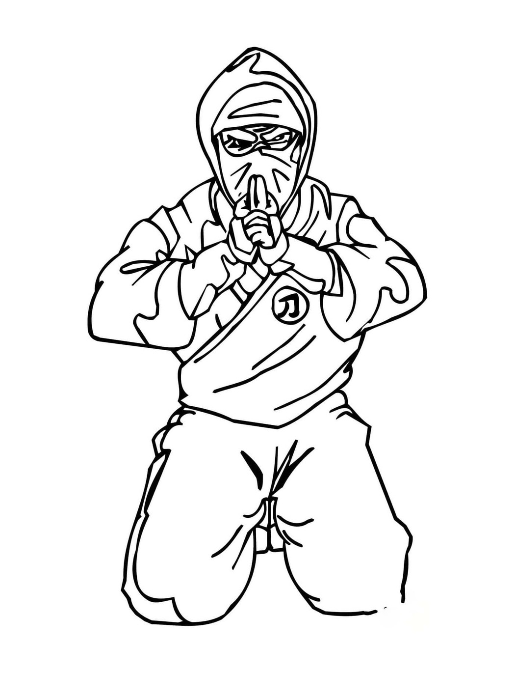 Bojanke Crtanje ninja za ispis