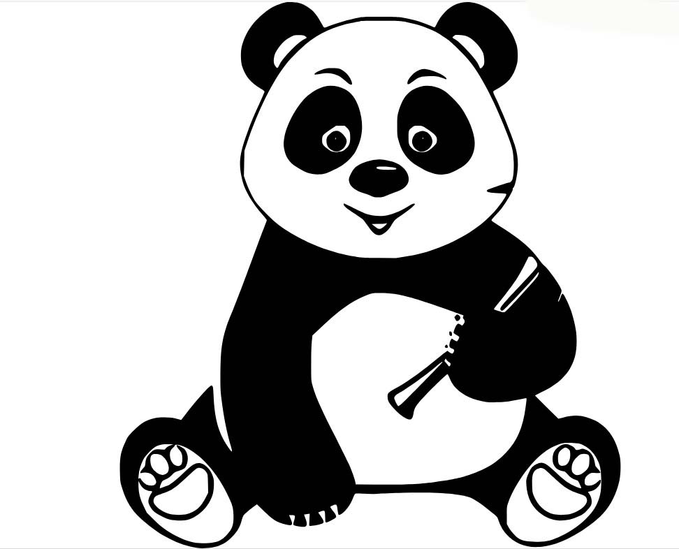 Bojanke Crtanje panda za djecu
