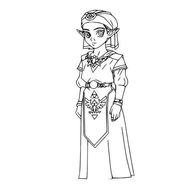 Bojanke Crtanje princeze Zelda
