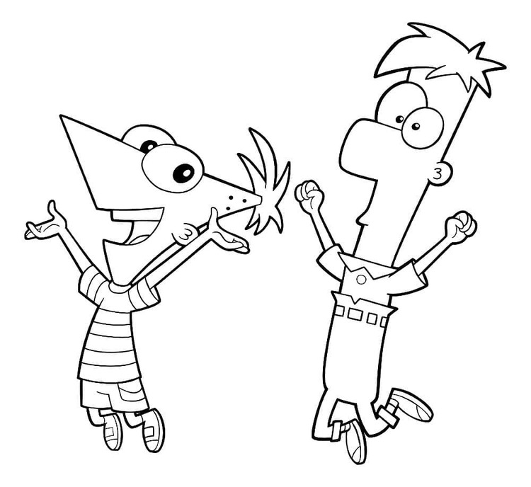 Bojanke Crtanje sjajno Phineas i Ferb