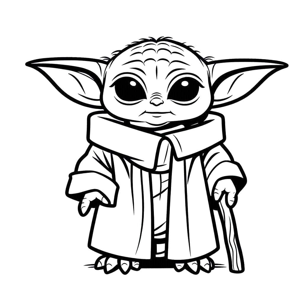 Bojanke Nacrtaj Baby Yoda 3
