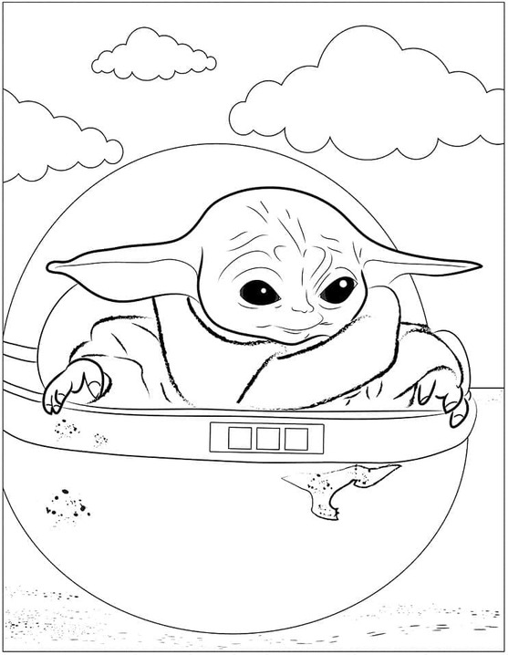 Bojanke Nacrtaj Baby Yoda 7
