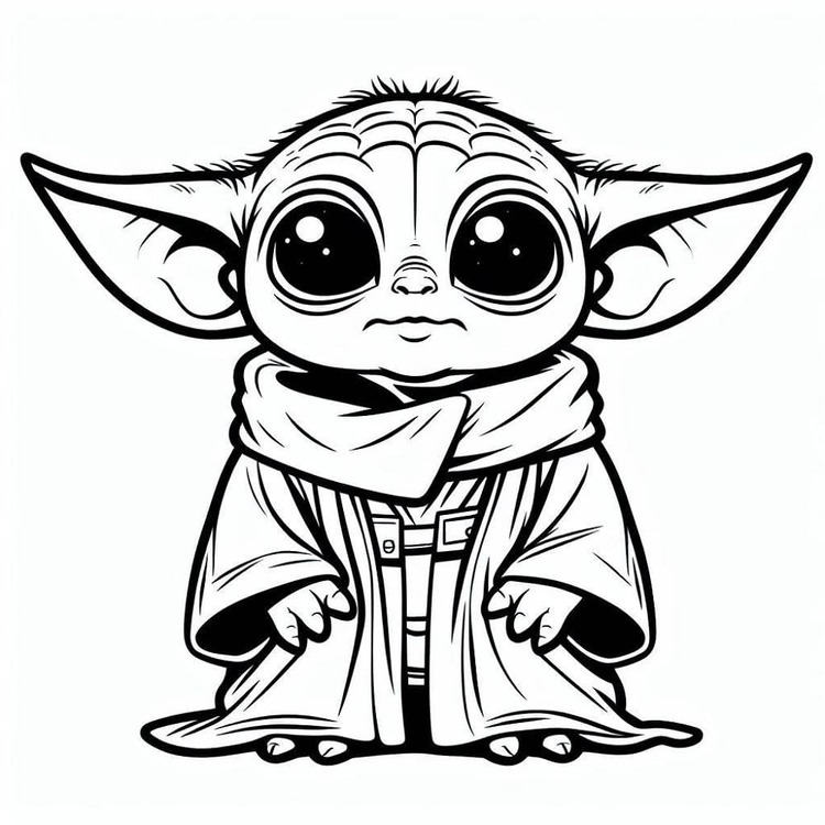 Bojanke Nacrtaj Baby Yoda Ratova zvijezda