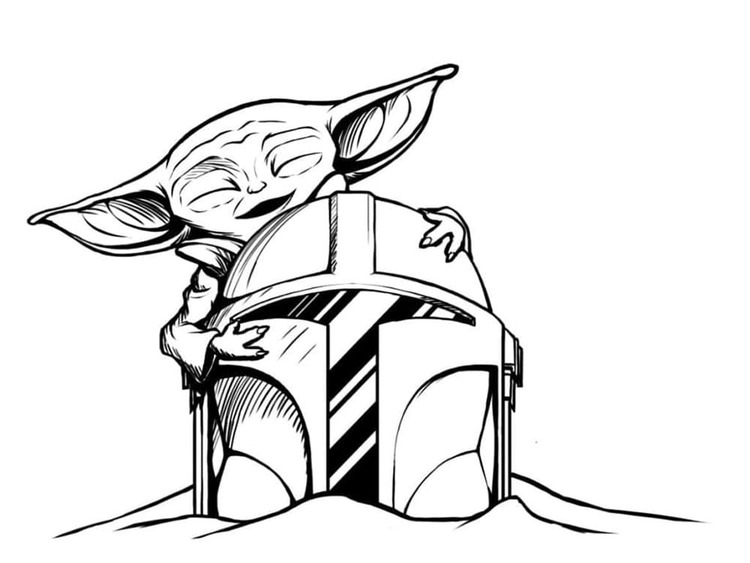 Bojanke Nacrtaj Baby Yoda i Mandaloriana
