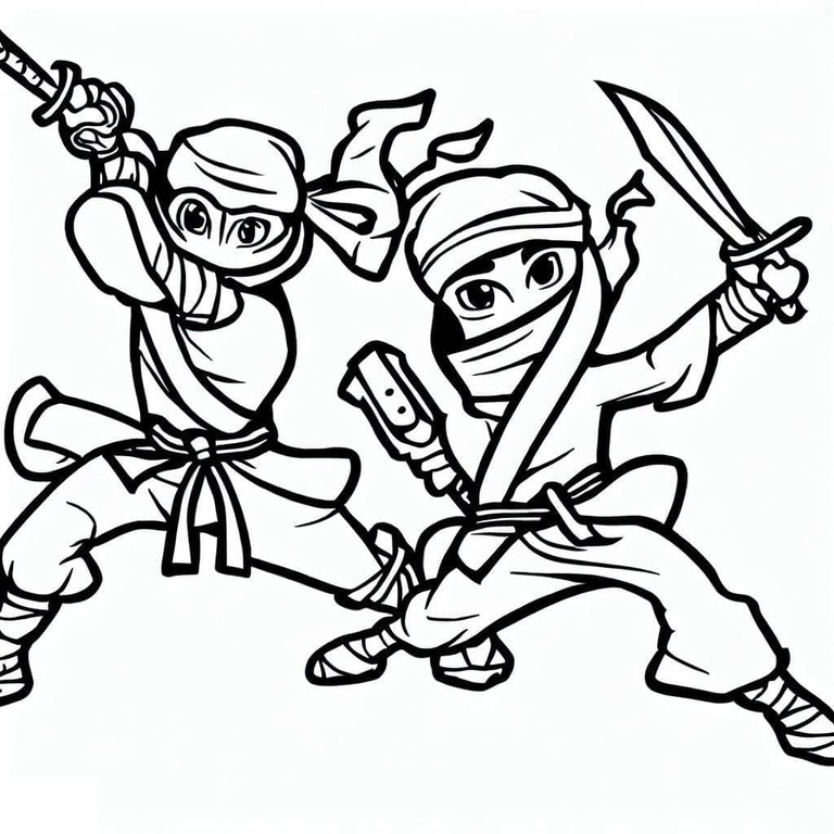 Bojanke Nacrtaj Ninja 1