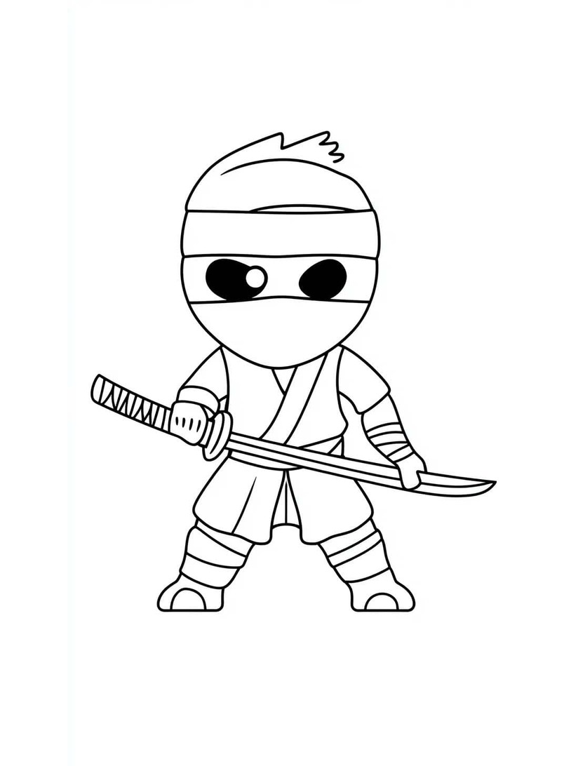 Bojanke Nacrtaj Ninja 3
